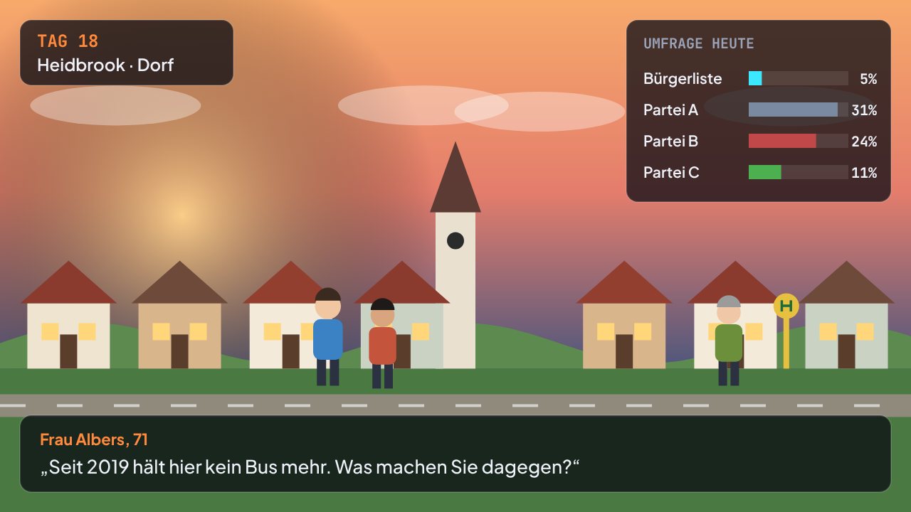Screenshot aus Mandat: Heidbrook: Bürgersprechstunde an der Bushaltestelle