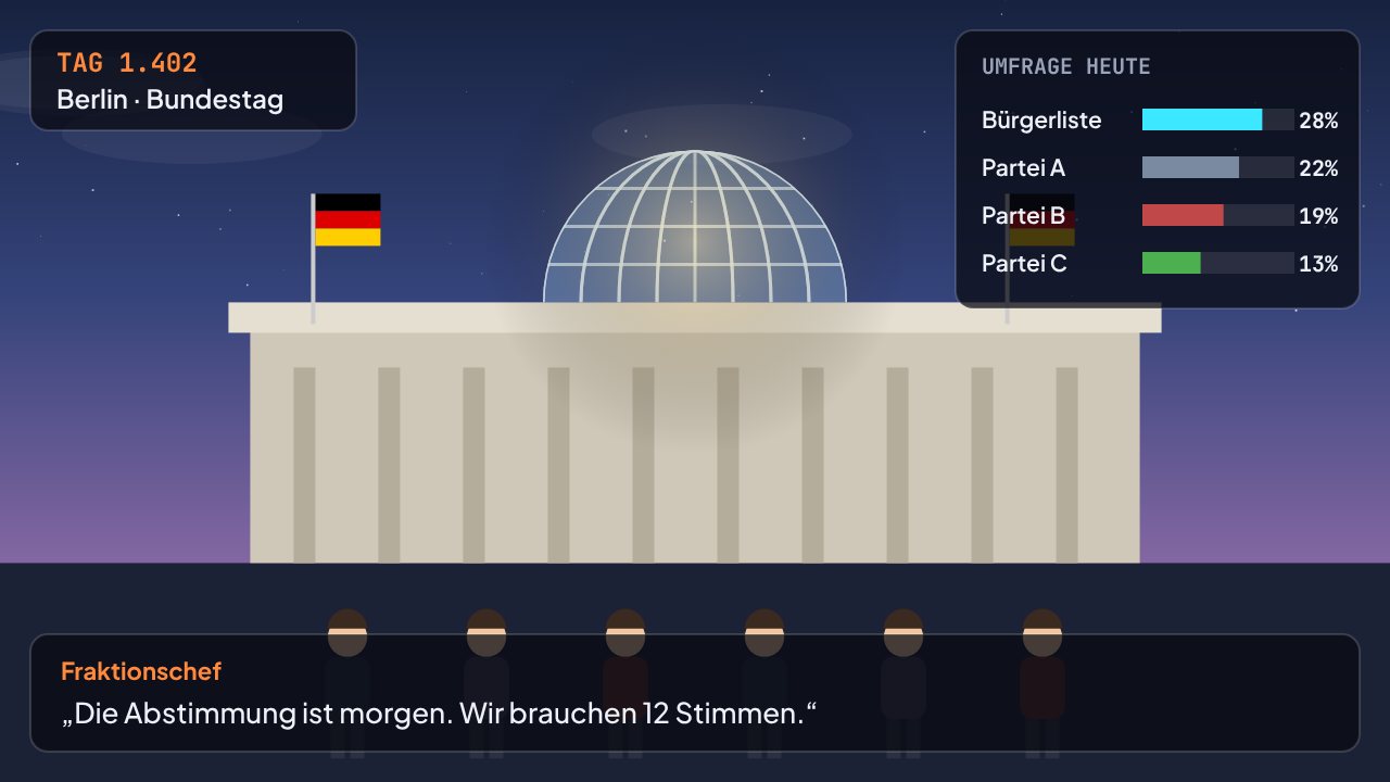 Screenshot aus Mandat: Der Bundestag in Berlin