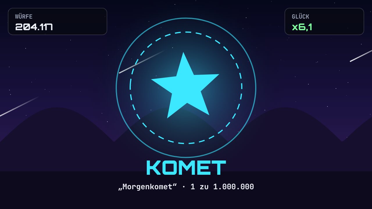 Screenshot aus Sternenwurf: Der Morgenkomet, 1 zu 1.000.000