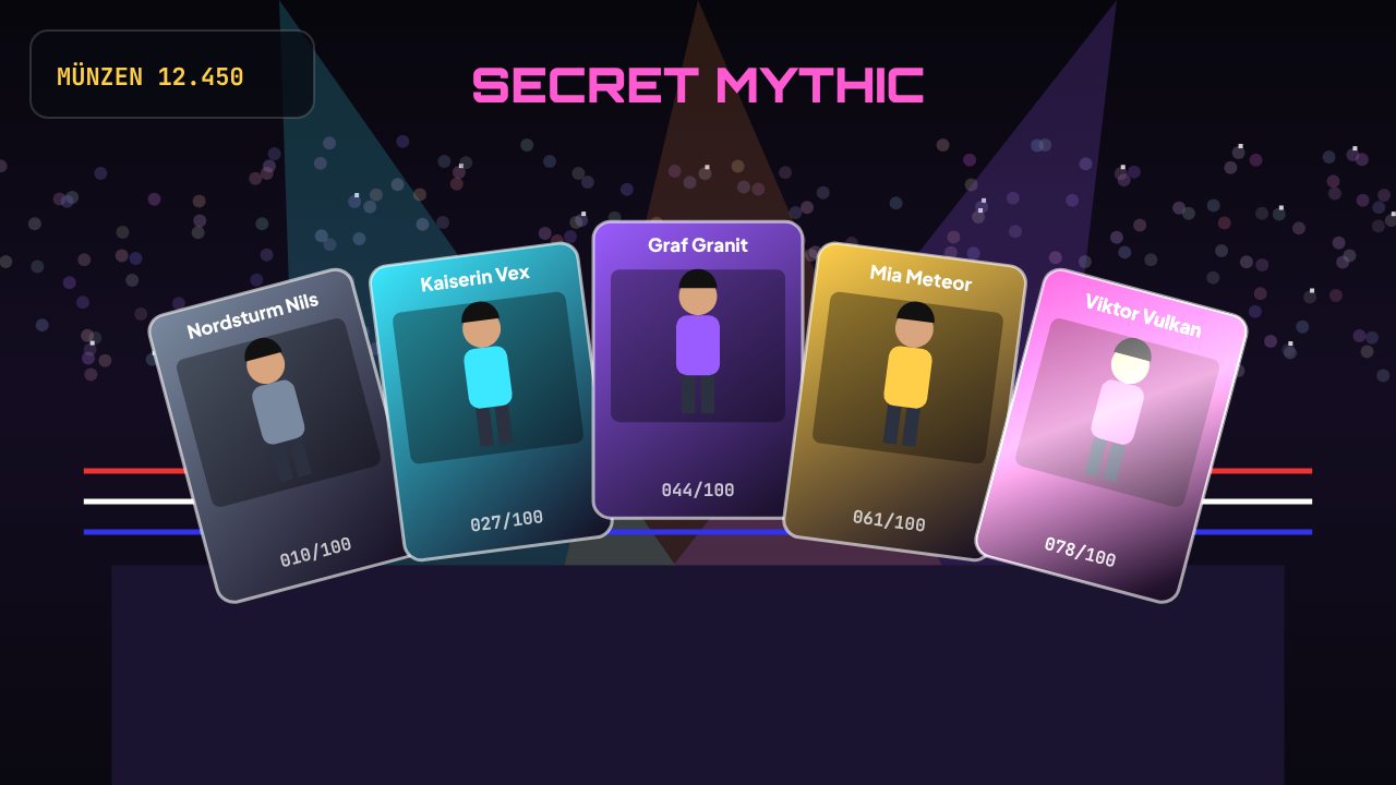 Screenshot aus Ring Legends: Secret Mythic mit Holo-Effekt